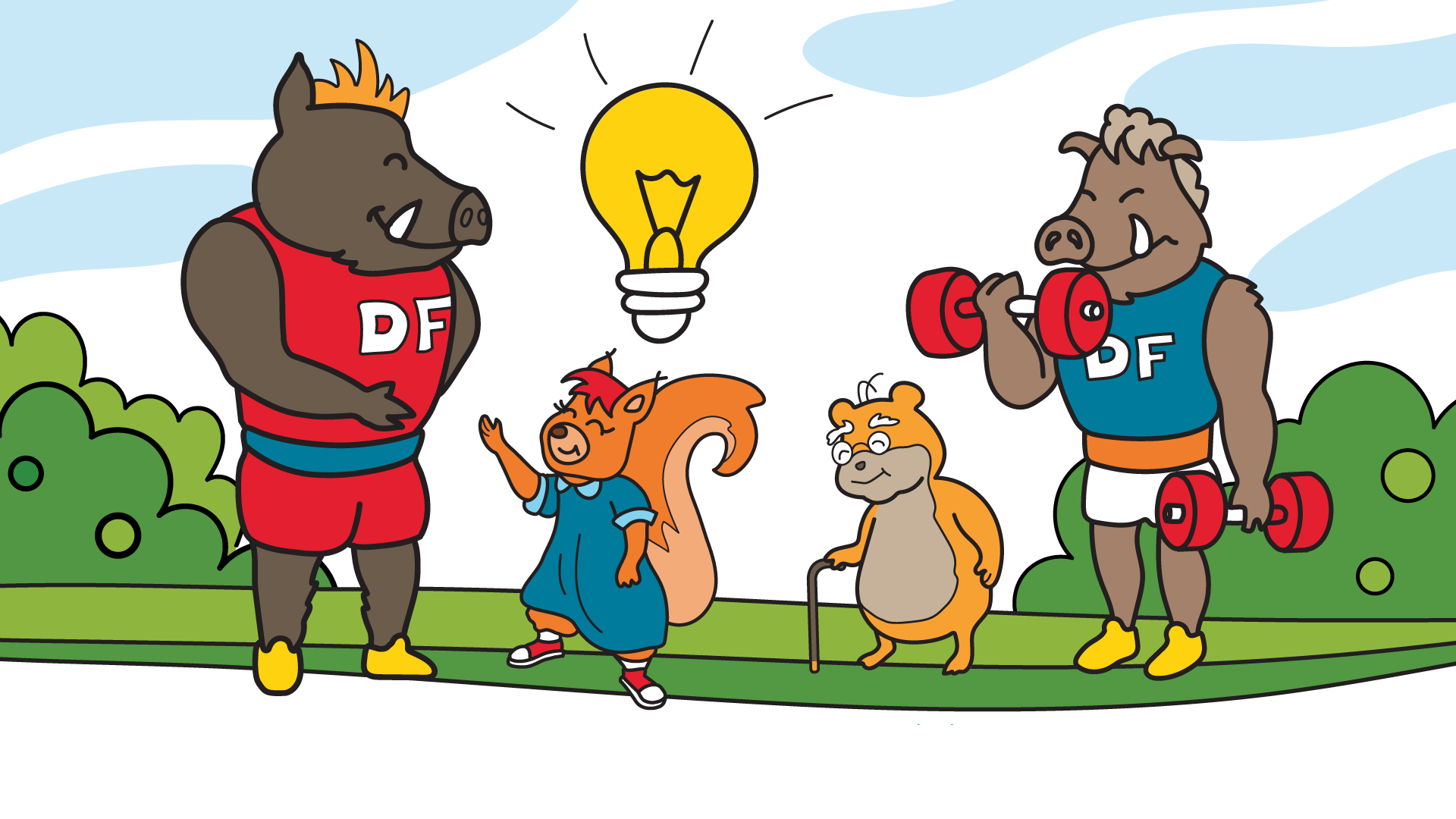 Bohaterowie bajki "Siła rozumu"